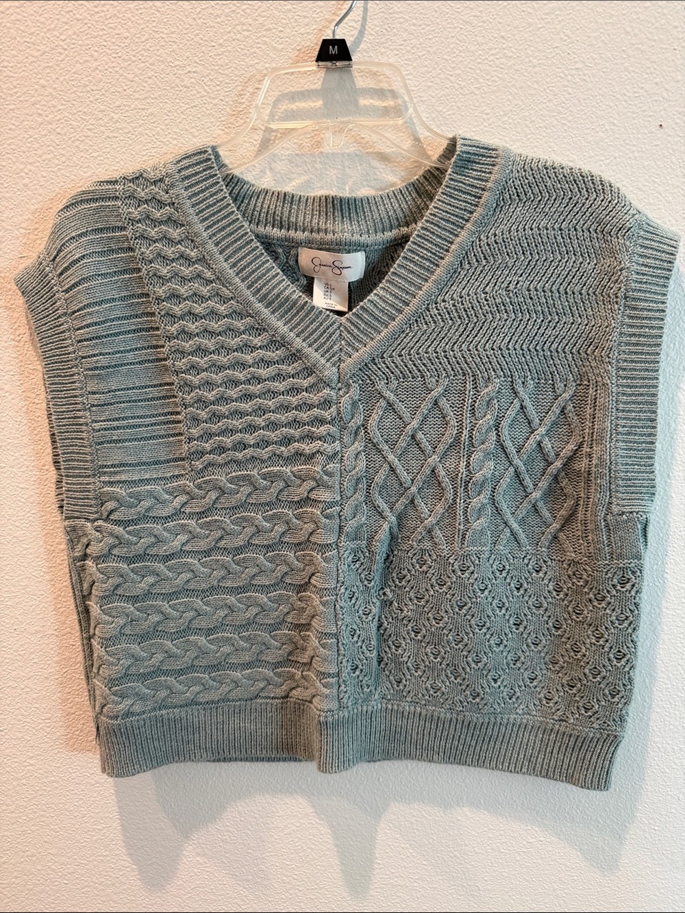 Jessica Simpson Sage Green Knit Sweater Vest